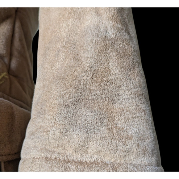 Baby Phat Girls Brown Tan Faux Fur Coat Size Small Y2K Penny Lane Embroidered - Picture 9 of 16